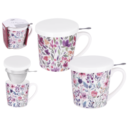 Kubek z zaparzaczem TEA TIME 400 ml z porcelany New Bone 81443