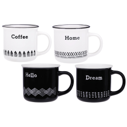 Kubek BLACK AND WHITE 360 ml z porcelany New Bone 81465