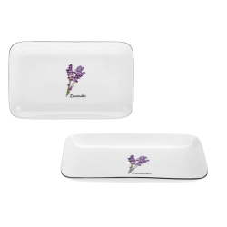 Półmisek PROWANSJA 20cm z porcelany New Bone 81480 wz. Lavender