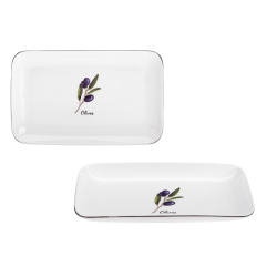 Półmisek PROWANSJA 20cm z porcelany New Bone 81480 wz. Olives