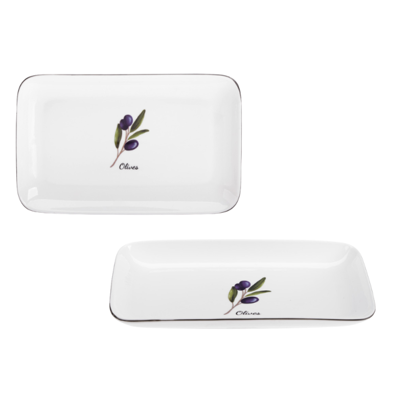 Półmisek PROWANSJA 20cm z porcelany New Bone 81480 wz. Olives