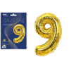 LGP Balon foliowy 60 cm CYFRA 9, 22134 złoty