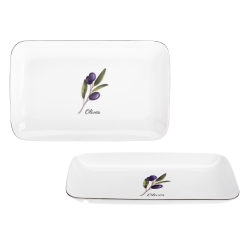 Półmisek PROWANSJA 30cm z porcelany New Bone 81486 wz. Olives