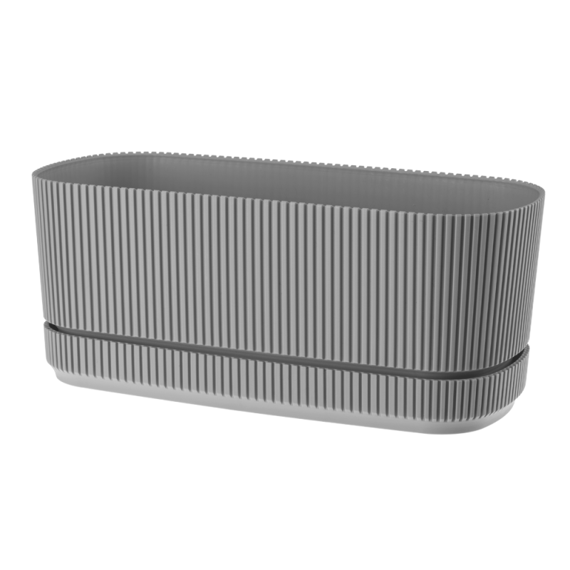 Doniczka owalna PERA 29x13cm 09342 szary