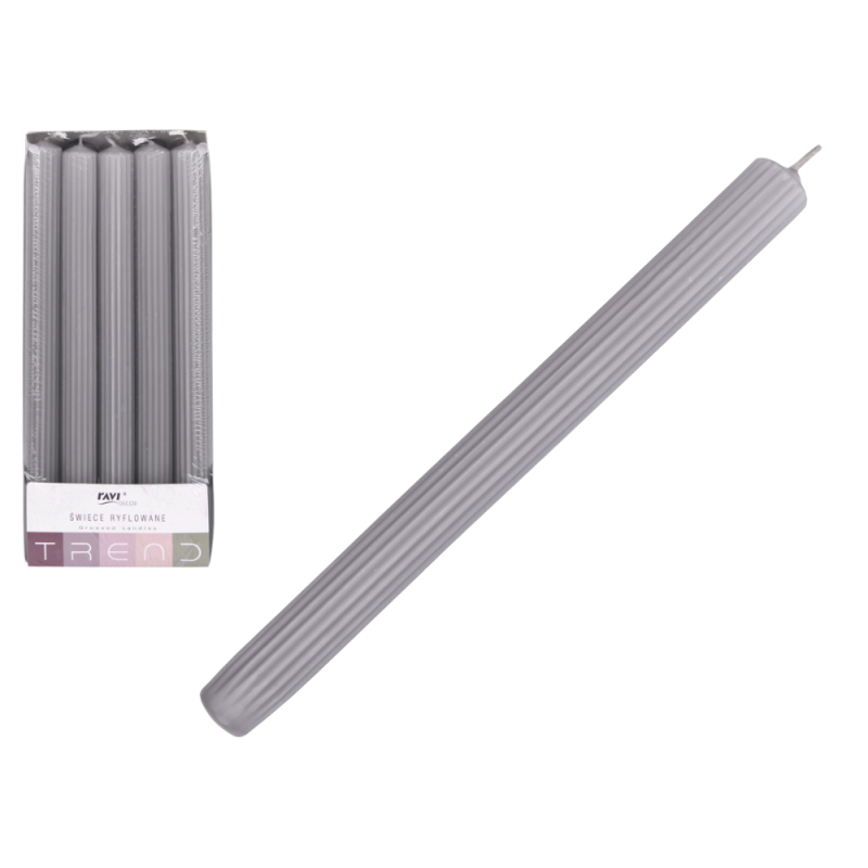 Świeca Ryflowana TREND 22/240 72014 szary wz2