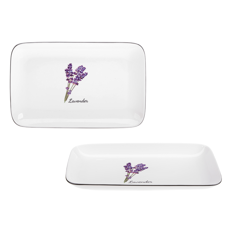 Półmisek PROWANSJA 25cm z porcelany New Bone 81483 wz. Lavender