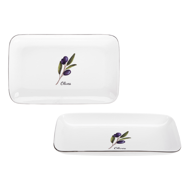 Półmisek PROWANSJA 25cm z porcelany New Bone 81483 wz. Olives