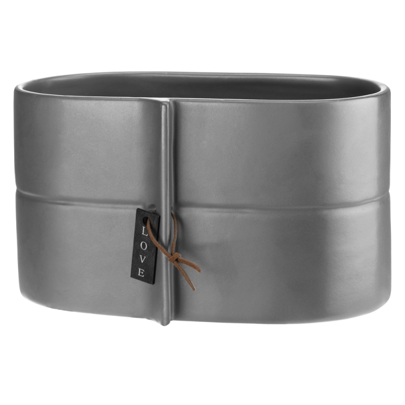 Osłonka ceramiczna ELIZA 22x12cm 24916 szary