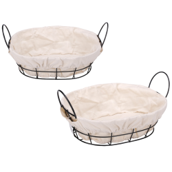Koszyk na pieczywo (owalny) 25x22,5xH10 cm 61658