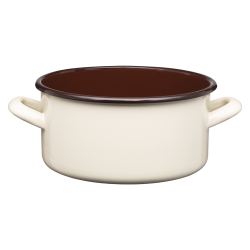 Rondel emaliowany gładki GORDON 20cm/3l 02152 krem