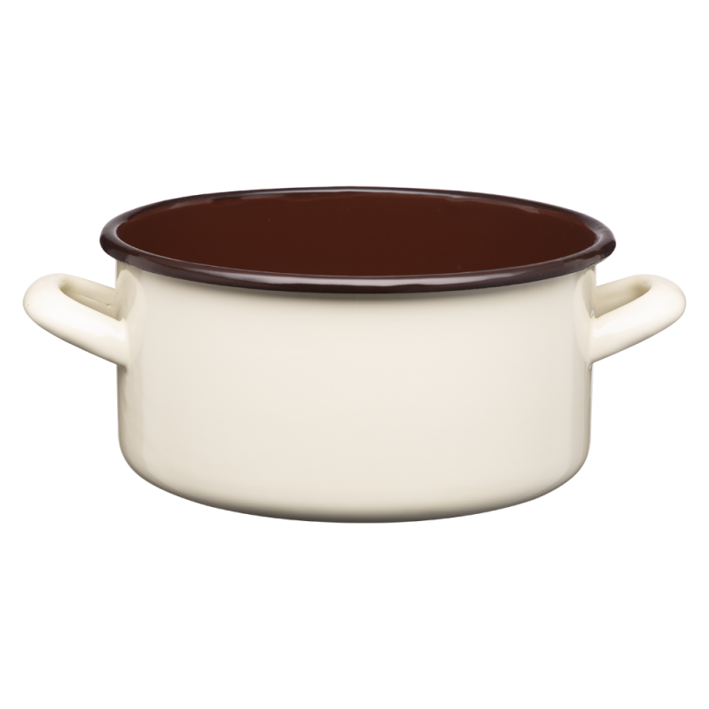 Rondel emaliowany gładki GORDON 20cm/3l 02152 krem