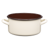 Rondel emaliowany gładki GORDON 20cm/3l 02152 krem