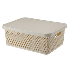 Koszyk z pokrywą ORION 12l 03074 beżowy