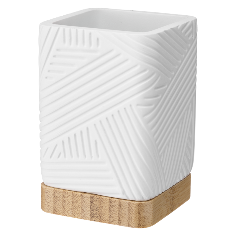 Kubek łazienkowy CAMINO kwadratowy 08840 biały