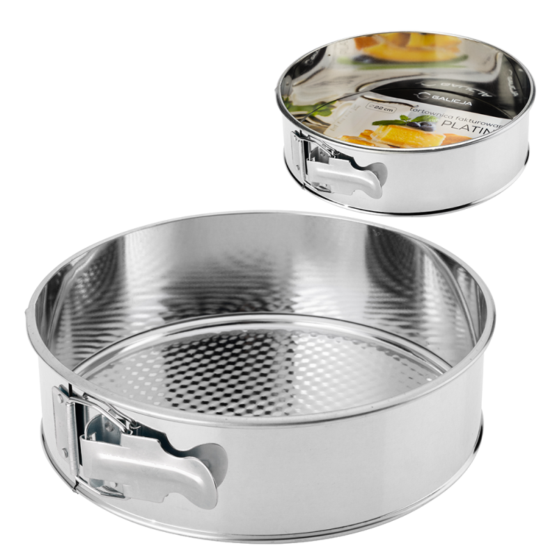 Tortownica fakturowana PLATINO 22cm 27230