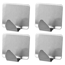 Komplet wieszaków samoprzylepnych kwadratowych NIKO 4 sztuki 6469