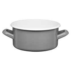 Rondel emaliowany gładki GORDON 16cm/1,5l 02091 szary