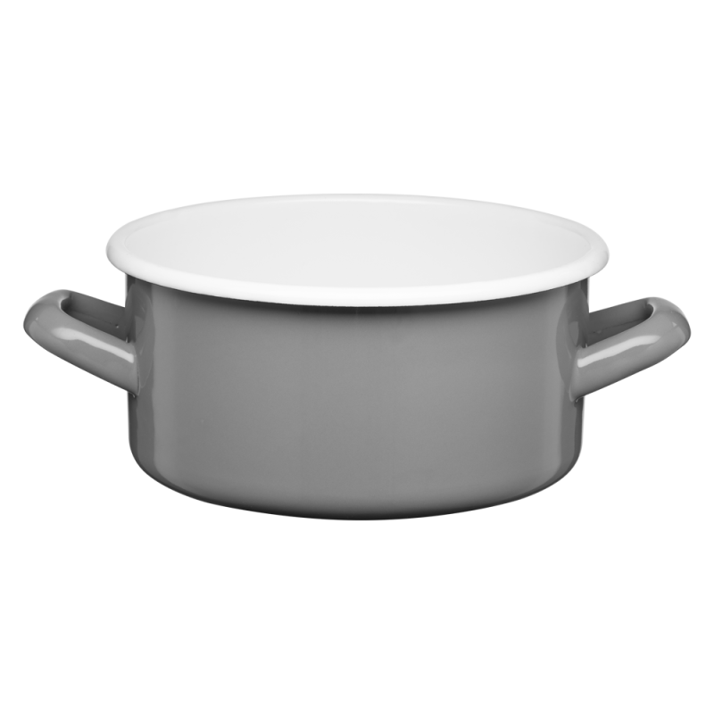 Rondel emaliowany gładki GORDON 16cm/1,5l 02091 szary