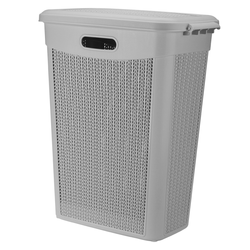 Kosz na bieliznę WILLOW 43l 27236 szary jasny