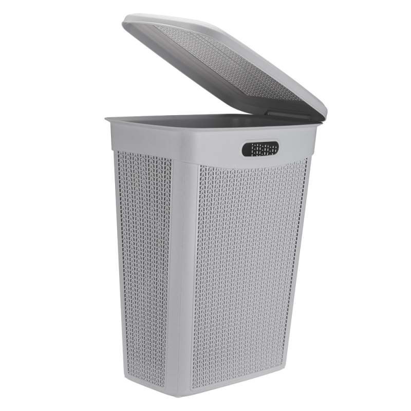 Kosz na bieliznę WILLOW 43l 27236 szary jasny