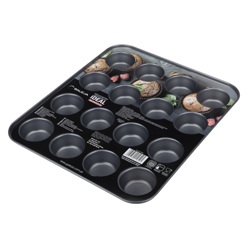 Forma nieprzywieralna do muffinek IDEAL 40x34x3,5cm 19525 