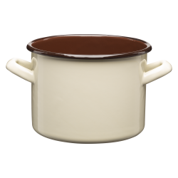 Garnek emaliowany gładki GORDON 16cm/2,4l 29301 krem