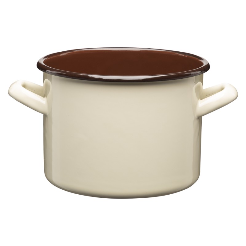 Garnek emaliowany gładki GORDON 16cm/2,4l 29301 krem