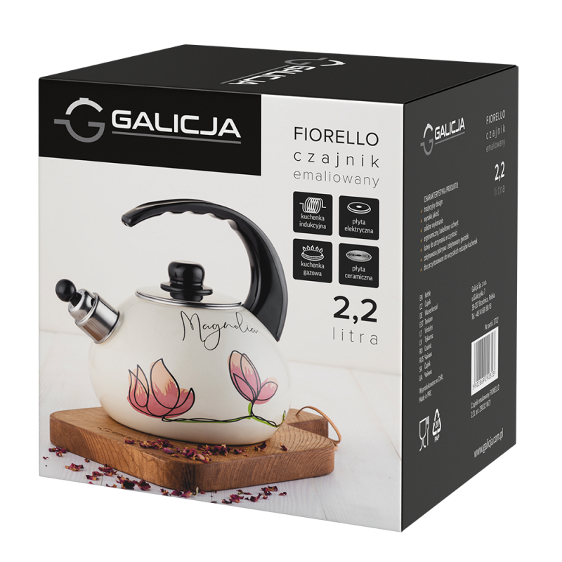 Czajnik emaliowany FIORELLO 2,2l 29032 wzór 2