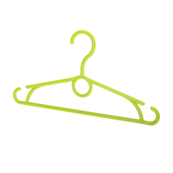 Komplet wieszaków obrotowych dziecięcych LOGAN 5 sztuk 23201 zielony