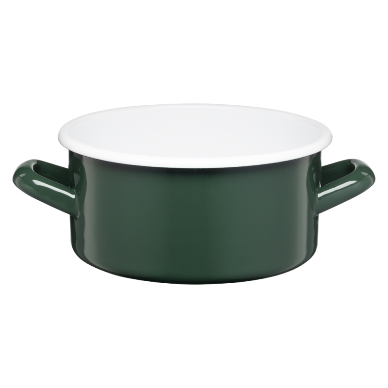 Rondel emaliowany gładki GORDON 16cm/1,5l 02091 zielony