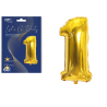LGP Balon foliowy 60 cm CYFRA 1, 22126 złoty