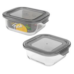KEEP IT FRESH Pojemnik ze szkła żaroodpornego 800ml (kwadratowy) 61404 wz. GREY