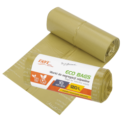 Worki Eco Bags 120L, 10 szt. żółte (plastik) 00784