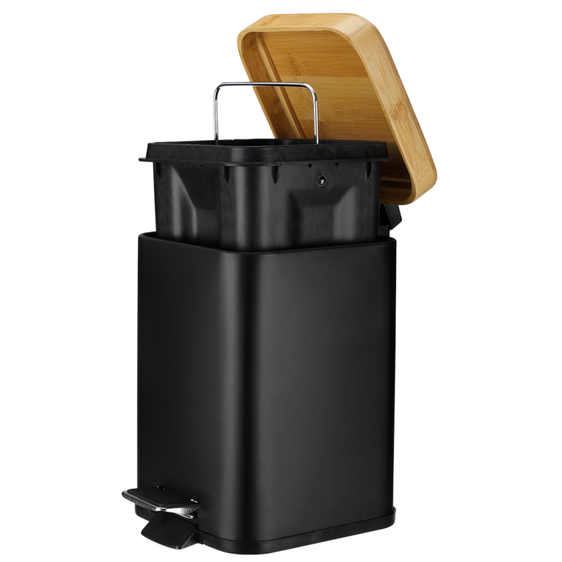 Kosz łazienkowy na śmieci kwadratowy VERTO 3l 25448 czarny