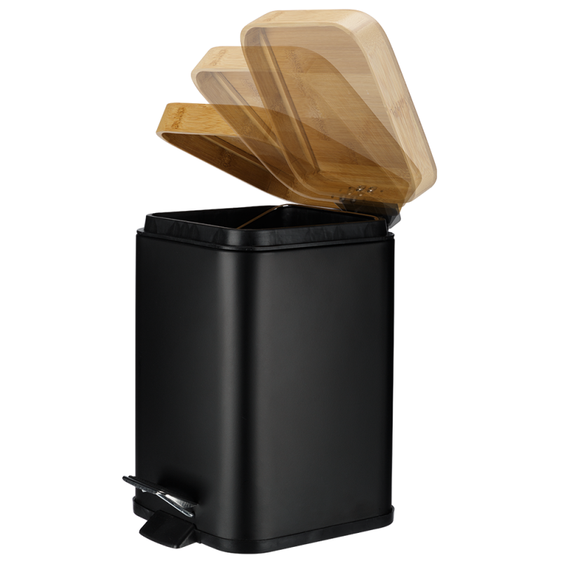 Kosz łazienkowy na śmieci kwadratowy VERTO 3l 25448 czarny