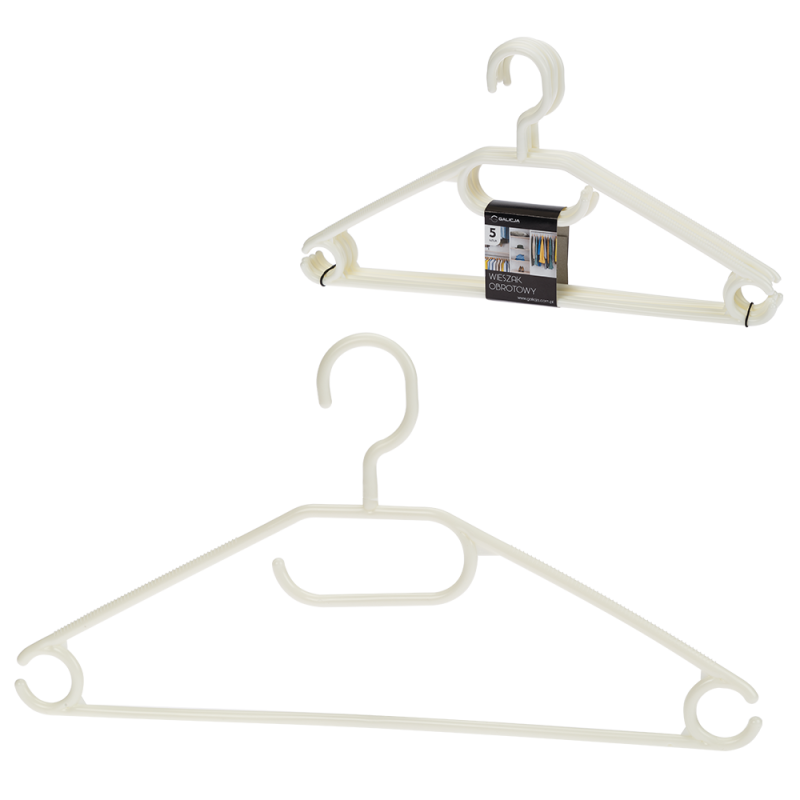 Komplet wieszaków obrotowych LOGAN COLOR 5 sztuk 0606 krem