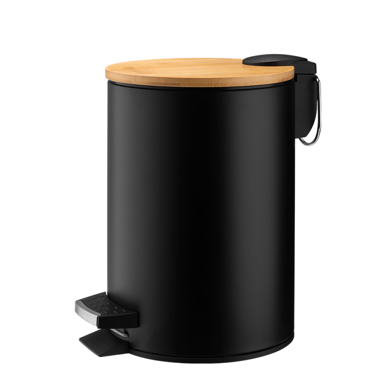 Kosz łazienkowy na śmieci okrągły DASTIN 3l 27695 czarny
