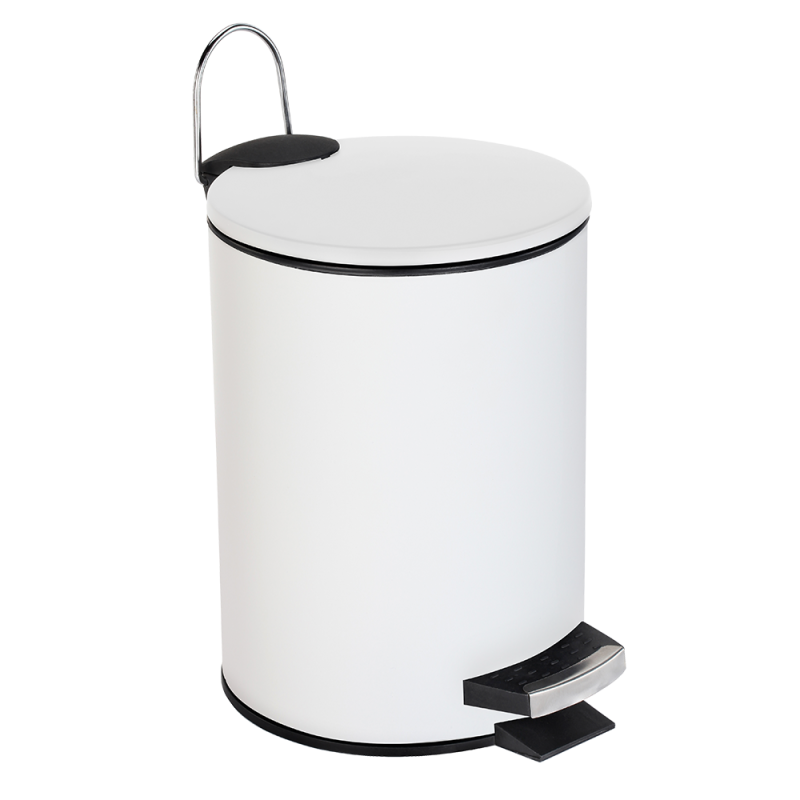 Kosz łazienkowy na śmieci okrągły KEVIN 3l 29054 biały