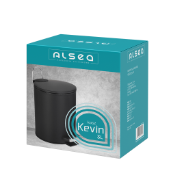 Kosz łazienkowy na śmieci okrągły KEVIN 3l 29054 biały