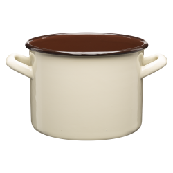 Garnek emaliowany gładki GORDON 18cm/3,4l 29304 krem