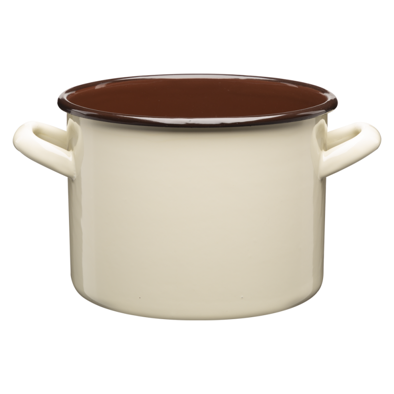 Garnek emaliowany gładki GORDON 18cm/3,4l 29304 krem