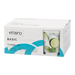 Komplet szklanek BASIC GŁADKA 150ml 6 sztuk