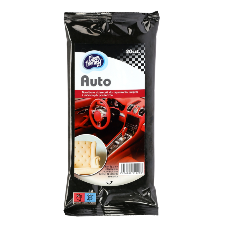 CT Nawilż. ścier. 20 szt. do czyszczenia kokpitu i skórzanych powierz.