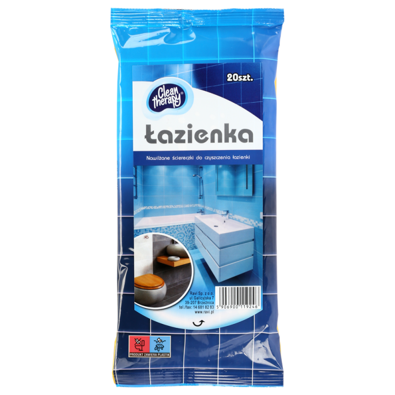 CT Nawilżane ściereczki 20 szt. do czyszczenia łazienki*