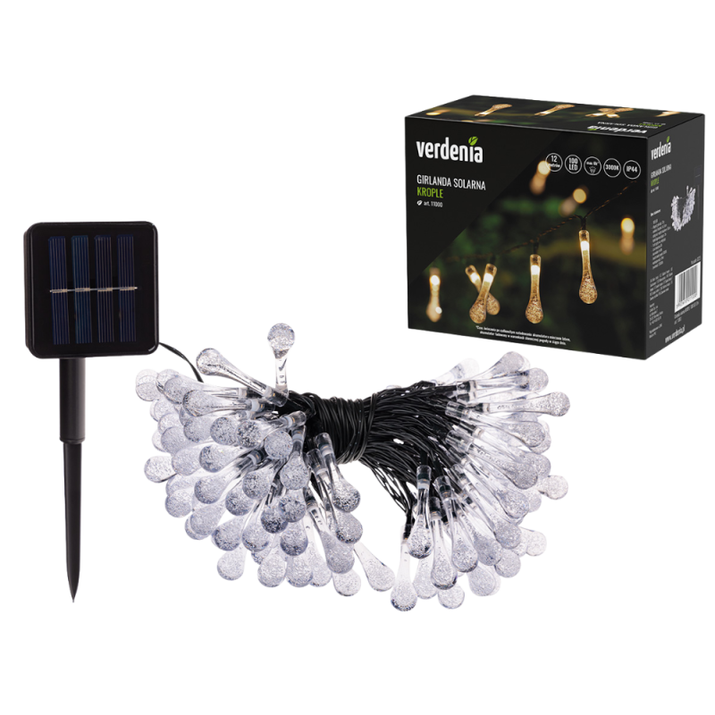 Girlanda solarna KROPLE 100 LED 12m 11000