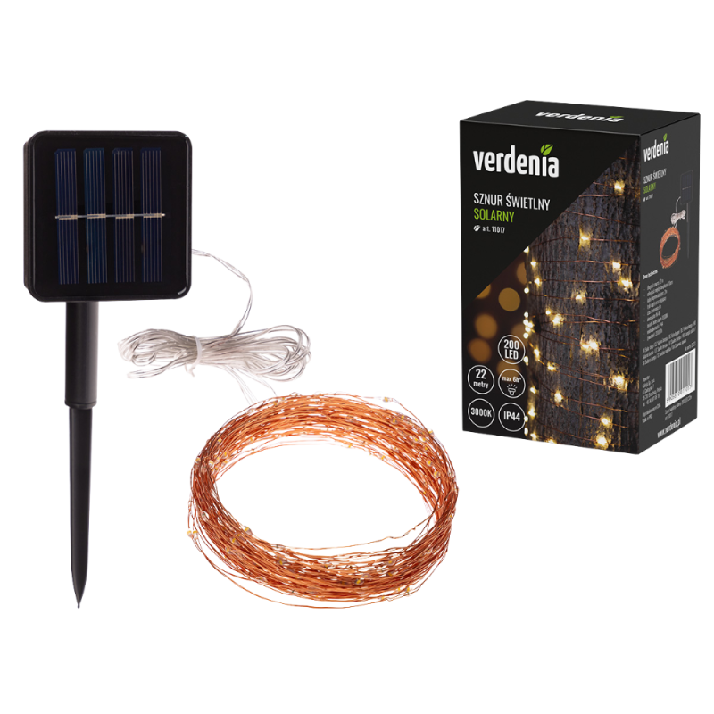 Solarny sznur świetlny 200 LED 22m 11017 