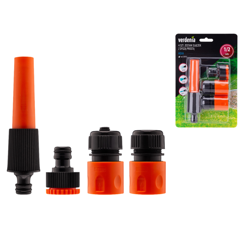Zestaw złączek z dyszą prostą 4 sztuki 08451
