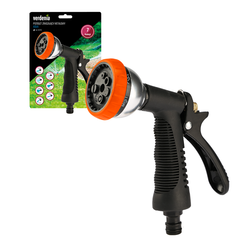 Pistolet zraszający metalowy AQUA 7 funkcji 9039