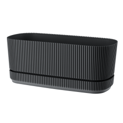 Doniczka owalna PERA 29x13cm 09342 antracyt