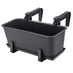 Podstawka prostokątna RATTAN 40cm 21910 grafit